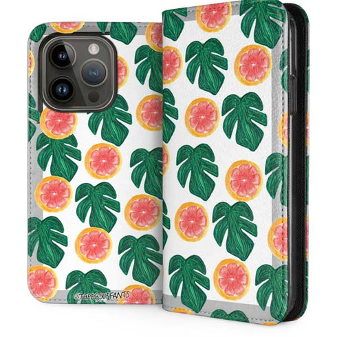 Bouffants and Broken Hearts Tropical Leaves and Citrus iPhone 15 Pro Folio Case