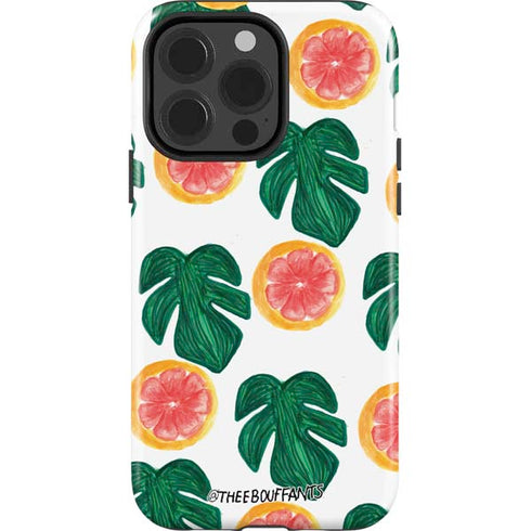Bouffants and Broken Hearts Tropical Leaves and Citrus iPhone 15 Pro Impact Case