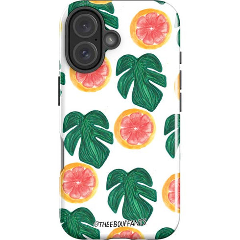 Bouffants and Broken Hearts Tropical Leaves and Citrus iPhone 16 Impact Case