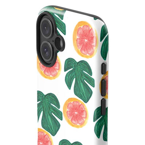Bouffants and Broken Hearts Tropical Leaves and Citrus iPhone 16 Plus Impact Case