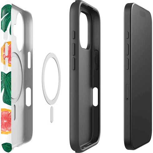 Bouffants and Broken Hearts Tropical Leaves and Citrus iPhone 16 Plus Magsafe Impact Case