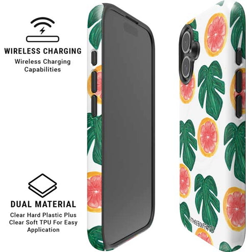 Bouffants and Broken Hearts Tropical Leaves and Citrus iPhone 16 Plus Magsafe Impact Case
