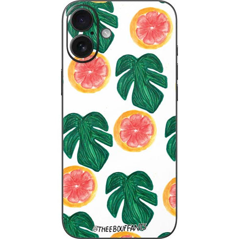 Bouffants and Broken Hearts Tropical Leaves and Citrus iPhone 16 Plus Skin