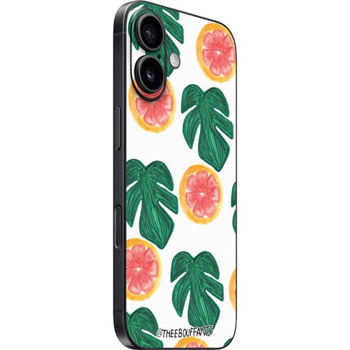 Bouffants and Broken Hearts Tropical Leaves and Citrus iPhone 16 Plus Skin