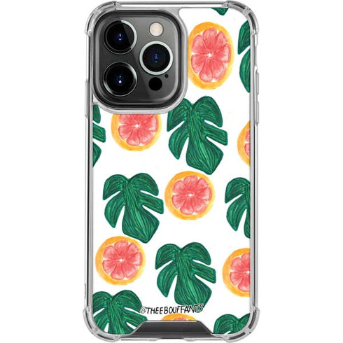 Bouffants and Broken Hearts Tropical Leaves and Citrus iPhone 16 Pro Clear Case