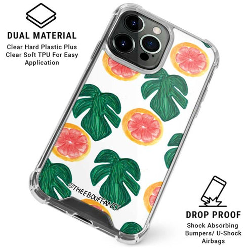 Bouffants and Broken Hearts Tropical Leaves and Citrus iPhone 16 Pro Clear Case