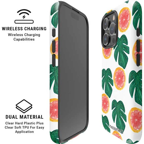 Bouffants and Broken Hearts Tropical Leaves and Citrus iPhone 16 Pro Magsafe Impact Case