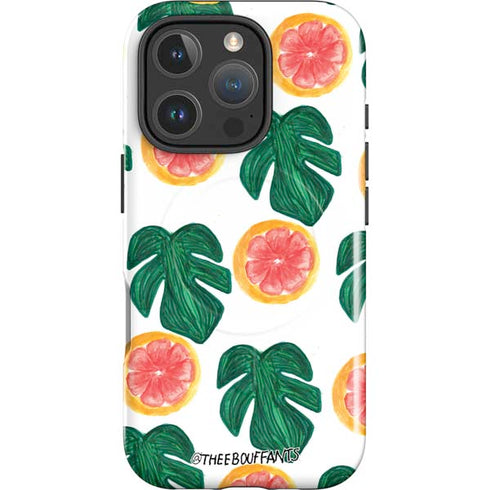 Bouffants and Broken Hearts Tropical Leaves and Citrus iPhone 16 Pro Max Magsafe Impact Case