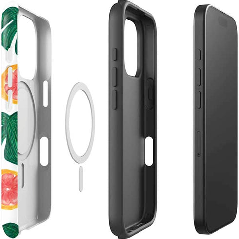 Bouffants and Broken Hearts Tropical Leaves and Citrus iPhone 16 Pro Max Magsafe Impact Case