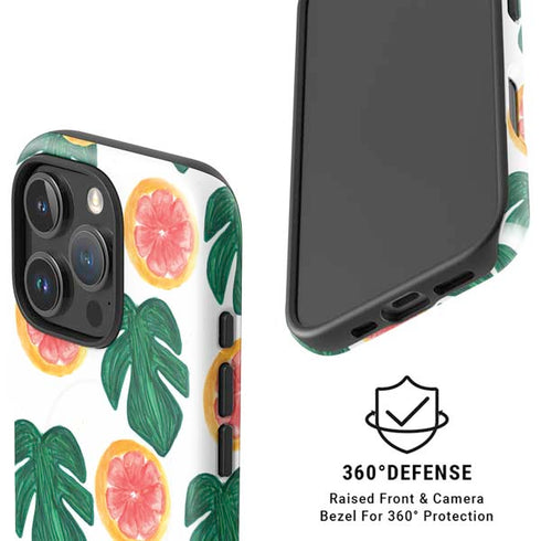 Bouffants and Broken Hearts Tropical Leaves and Citrus iPhone 16 Pro Max Magsafe Impact Case
