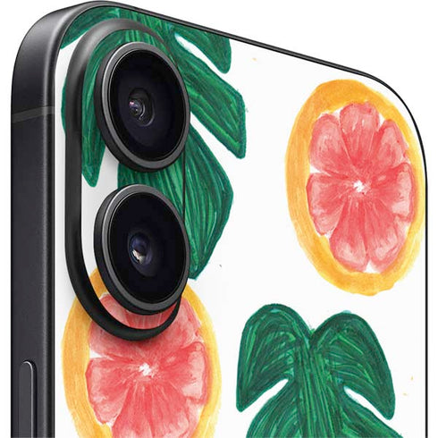 Bouffants and Broken Hearts Tropical Leaves and Citrus iPhone 16 Skin