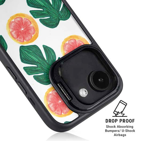 Bouffants and Broken Hearts Tropical Leaves and Citrus iPhone 16e Kickstand Case