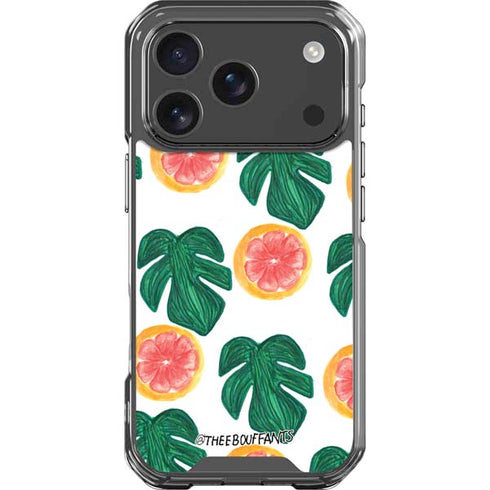 Bouffants and Broken Hearts Tropical Leaves and Citrus iPhone 18 Pro Clear Case