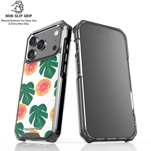 Bouffants and Broken Hearts Tropical Leaves and Citrus iPhone 18 Pro Clear Case