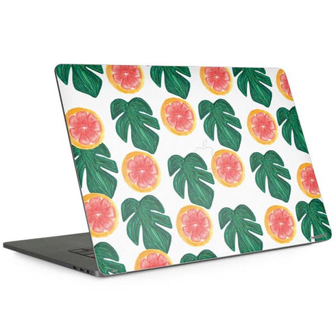 Bouffants and Broken Hearts Tropical Leaves and Citrus MacBook Skins