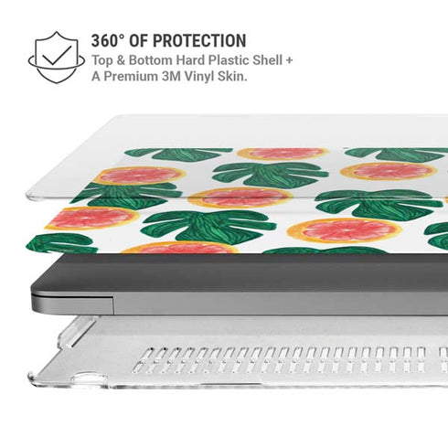 Bouffants and Broken Hearts Tropical Leaves and Citrus MacBook Cases