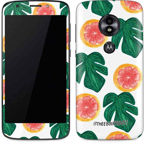 Bouffants and Broken Hearts Tropical Leaves and Citrus Moto E5 Play Skin