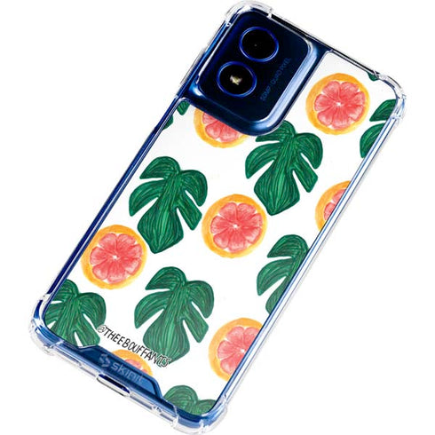 Bouffants and Broken Hearts Tropical Leaves and Citrus Moto G 5G (2024) Clear Case