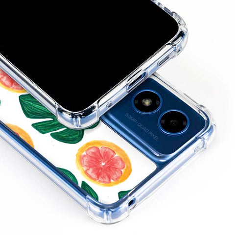 Bouffants and Broken Hearts Tropical Leaves and Citrus Moto G 5G (2024) Clear Case