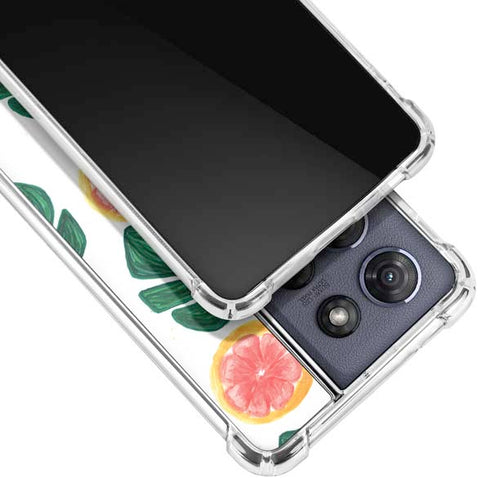 Bouffants and Broken Hearts Tropical Leaves and Citrus Moto G Play 5G (2025) Clear Case