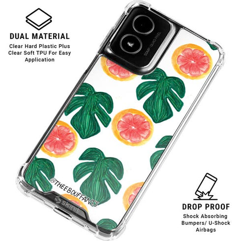 Bouffants and Broken Hearts Tropical Leaves and Citrus Moto G Power 5G (2024) Clear Case