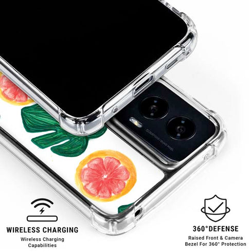 Bouffants and Broken Hearts Tropical Leaves and Citrus Moto G Power 5G (2024) Clear Case