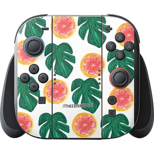 Bouffants and Broken Hearts Tropical Leaves and Citrus Nintendo Switch 2 (2025) with Joy-Con Skin