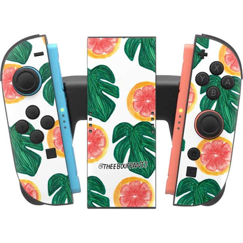 Bouffants and Broken Hearts Tropical Leaves and Citrus Nintendo Switch 2 (2025) Joy-Con Controller Skin