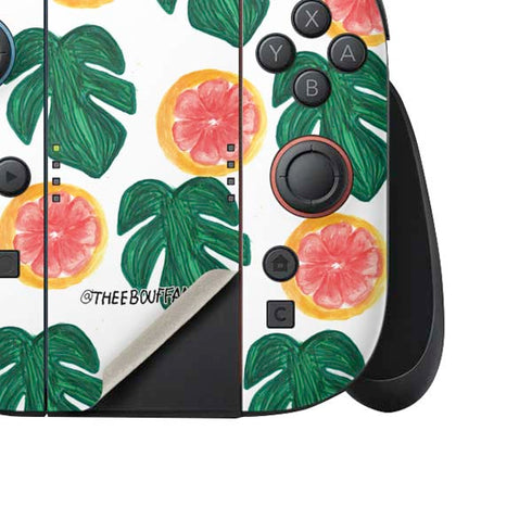 Bouffants and Broken Hearts Tropical Leaves and Citrus Nintendo Switch 2 (2025) Joy-Con Controller Skin