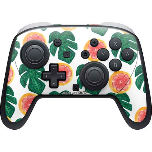 Bouffants and Broken Hearts Tropical Leaves and Citrus Nintendo Skins
