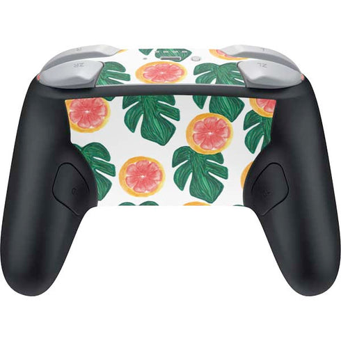 Bouffants and Broken Hearts Tropical Leaves and Citrus Nintendo Switch 2 (2025) Pro Controller Skin