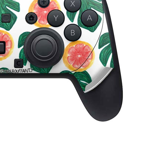 Bouffants and Broken Hearts Tropical Leaves and Citrus Nintendo Switch 2 (2025) Pro Controller Skin