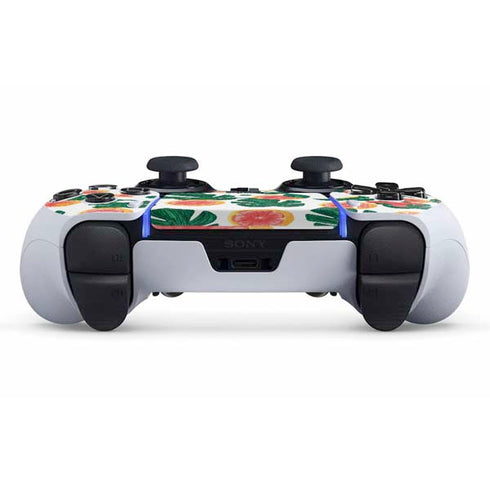 Bouffants and Broken Hearts Tropical Leaves and Citrus PS5 DualSense Edge Pro Controller Skin