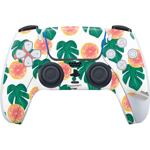 Bouffants and Broken Hearts Tropical Leaves and Citrus PS5 Pro Bundle Skin