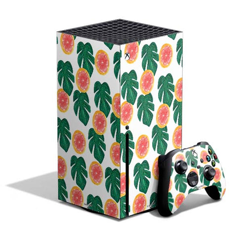 Bouffants and Broken Hearts Tropical Leaves and Citrus Xbox Series X Bundle Skin