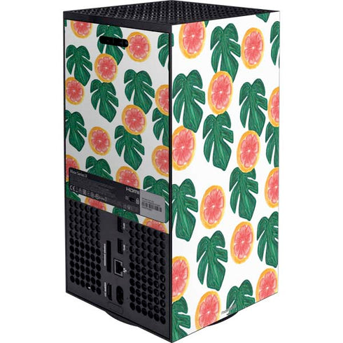Bouffants and Broken Hearts Tropical Leaves and Citrus Xbox Series X Bundle Skin