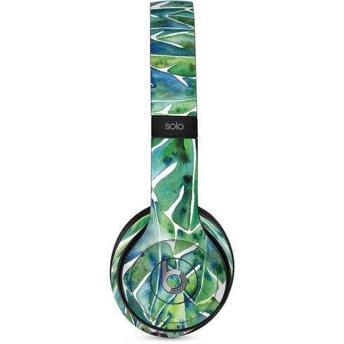 Tropical Leaves by Cat Coq Beats Solo 2 Wired Skin