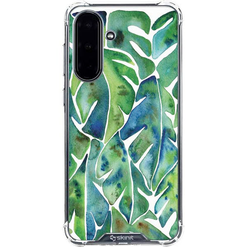 Tropical Leaves by Cat Coq Galaxy A36 5G Clear Case