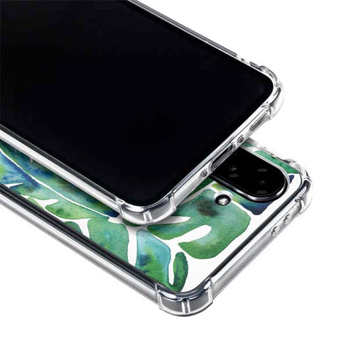 Tropical Leaves by Cat Coq Galaxy A36 5G Clear Case