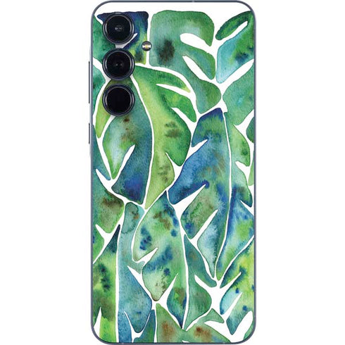 Tropical Leaves by Cat Coq Galaxy A55 5G Skin