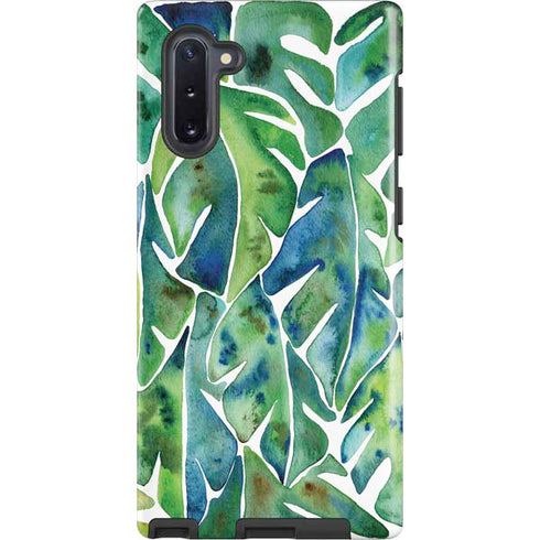 Tropical Leaves by Cat Coq Galaxy Cases
