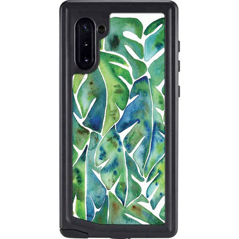 Tropical Leaves by Cat Coq Galaxy Cases