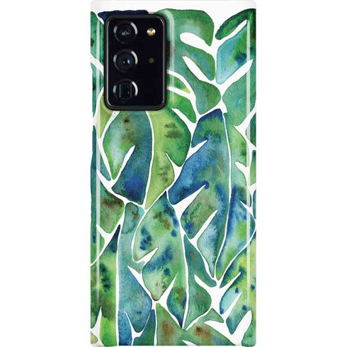 Tropical Leaves by Cat Coq Galaxy Cases