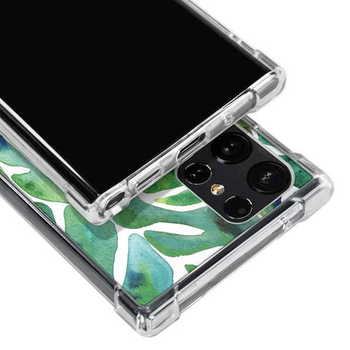 Tropical Leaves by Cat Coq Galaxy S23 Ultra Clear Case