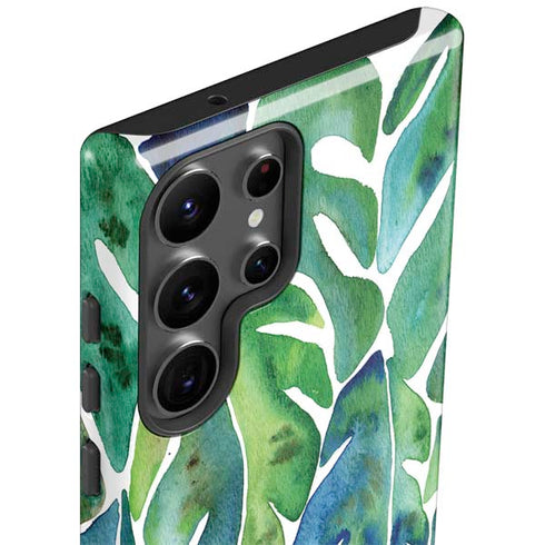 Tropical Leaves by Cat Coq Galaxy S23 Ultra Pro Case