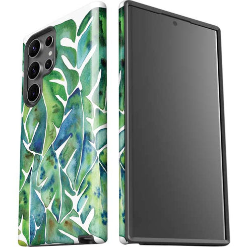 Tropical Leaves by Cat Coq Galaxy S23 Ultra Pro Case