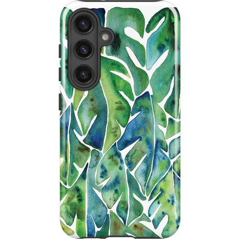 Tropical Leaves by Cat Coq Galaxy S25 Impact Case