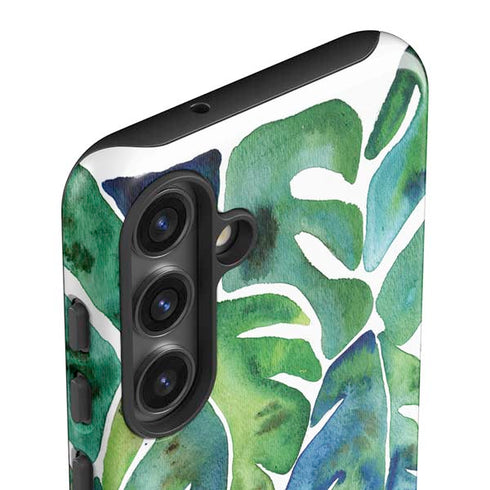 Tropical Leaves by Cat Coq Galaxy S25 Impact Case