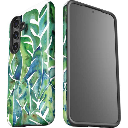 Tropical Leaves by Cat Coq Galaxy S25 Plus Impact Case