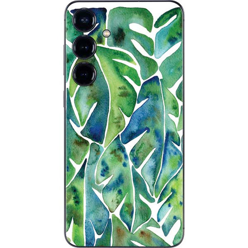 Tropical Leaves by Cat Coq Galaxy S25 Plus Skin